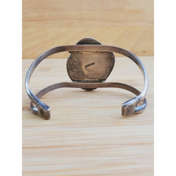 Navajo Turquoise Sterling Silver 925 Cuff Bracelet Small - Picture 4 of 8